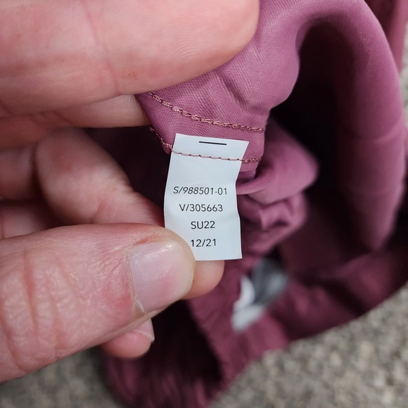 NWT Athleta Calm Cool Pants Womens Large Wide Leg Cupro Mauve Relaxed Fit - Picture 7 of 12